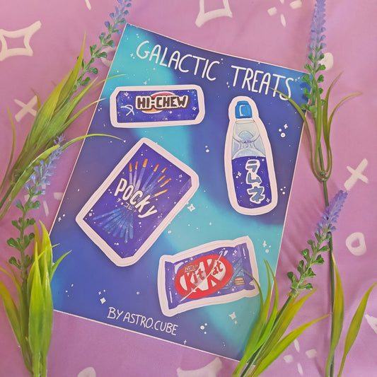Galaxy treats sticker sheet
