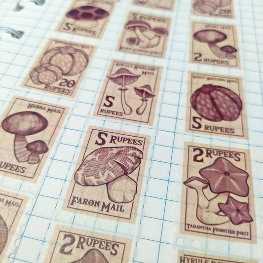 Mushrooms of Hyrule stamp washi tape